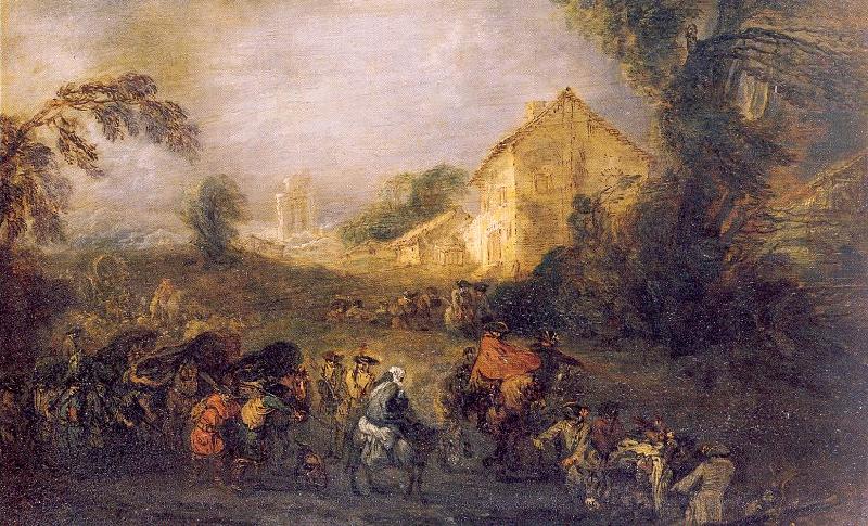 WATTEAU, Antoine The Burdens of War